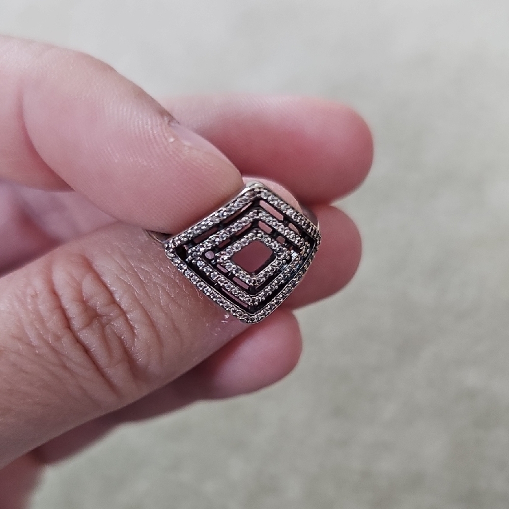 Pandora Geometric Lens Ring